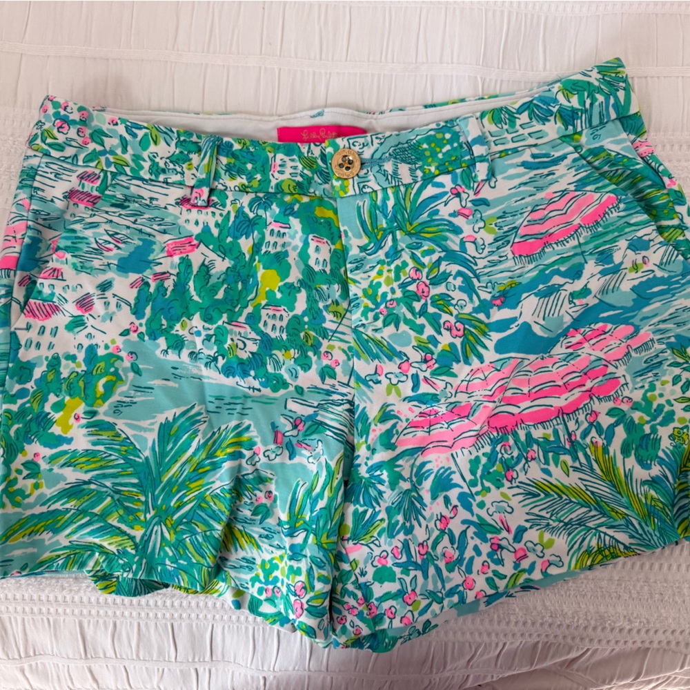Lilly Pulitzer NWT Teal, Pink, Green and White Floral Shorts